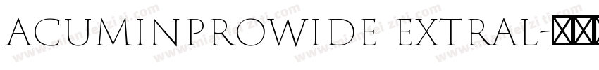 acuminprowide extral字体转换